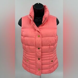 Lilly Pulitzer “Isabelle” Puffer Vest Cheeky Melon Down Quilted Vest Size XS